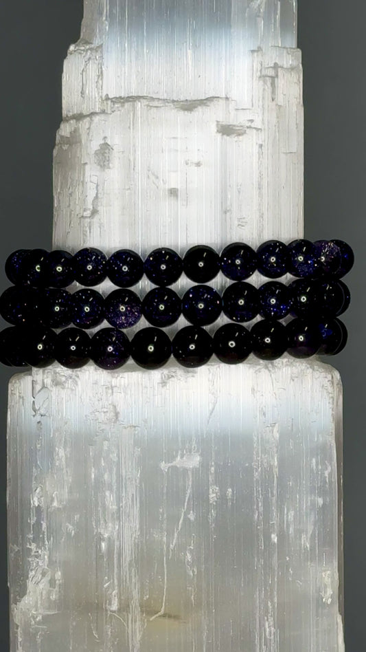 Blue Goldstone Crystal Bracelet