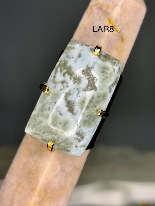 Larimar Gold Rings
