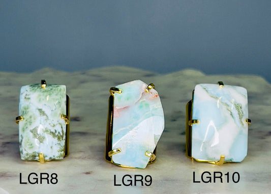 Larimar Gold Rings