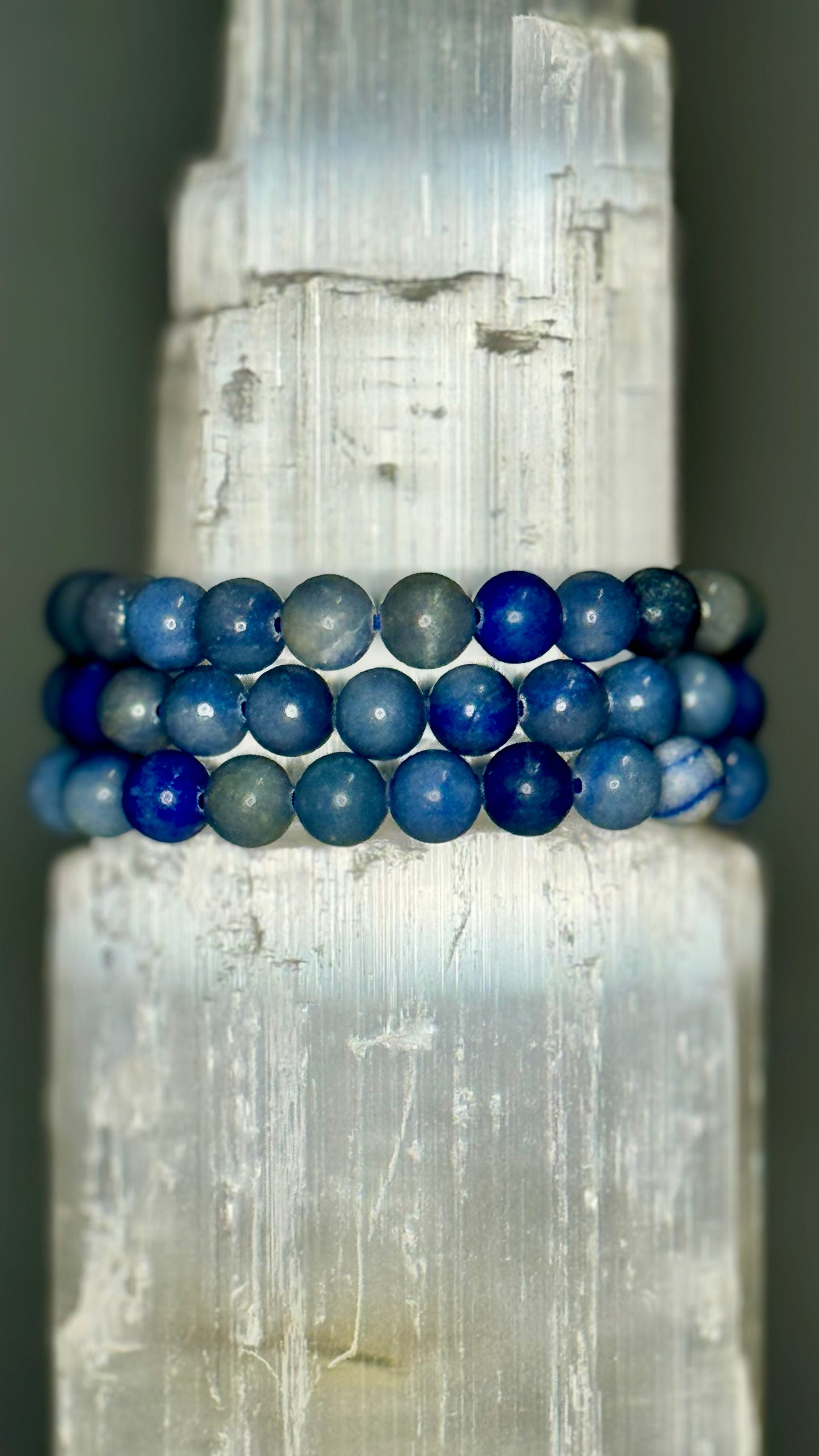 Blue Quartz Crystal Bracelet