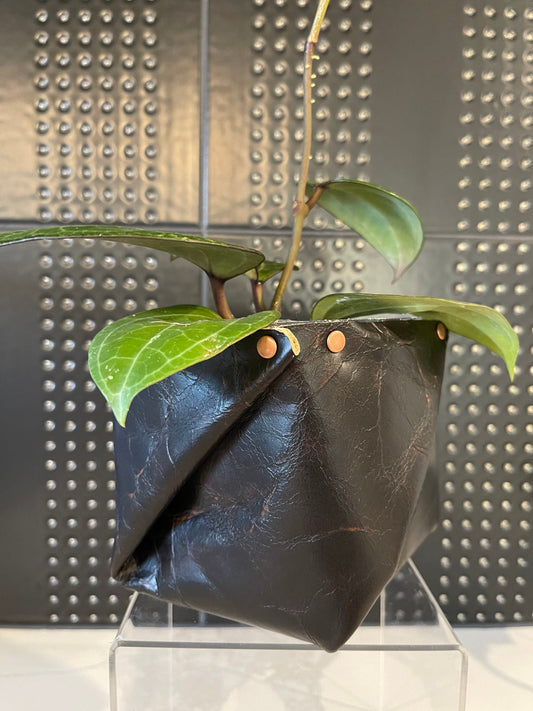 Organizer or Leather Planter Cover