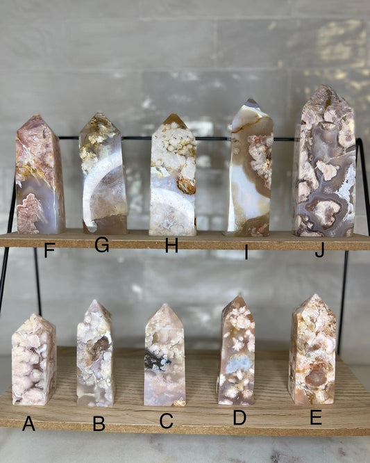 Flower Agate/Cherry Blossom Agate Towers