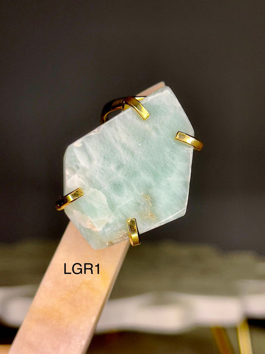 Larimar Gold Rings