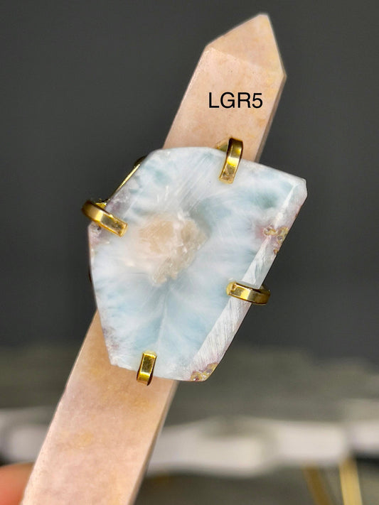 Larimar Gold Ring